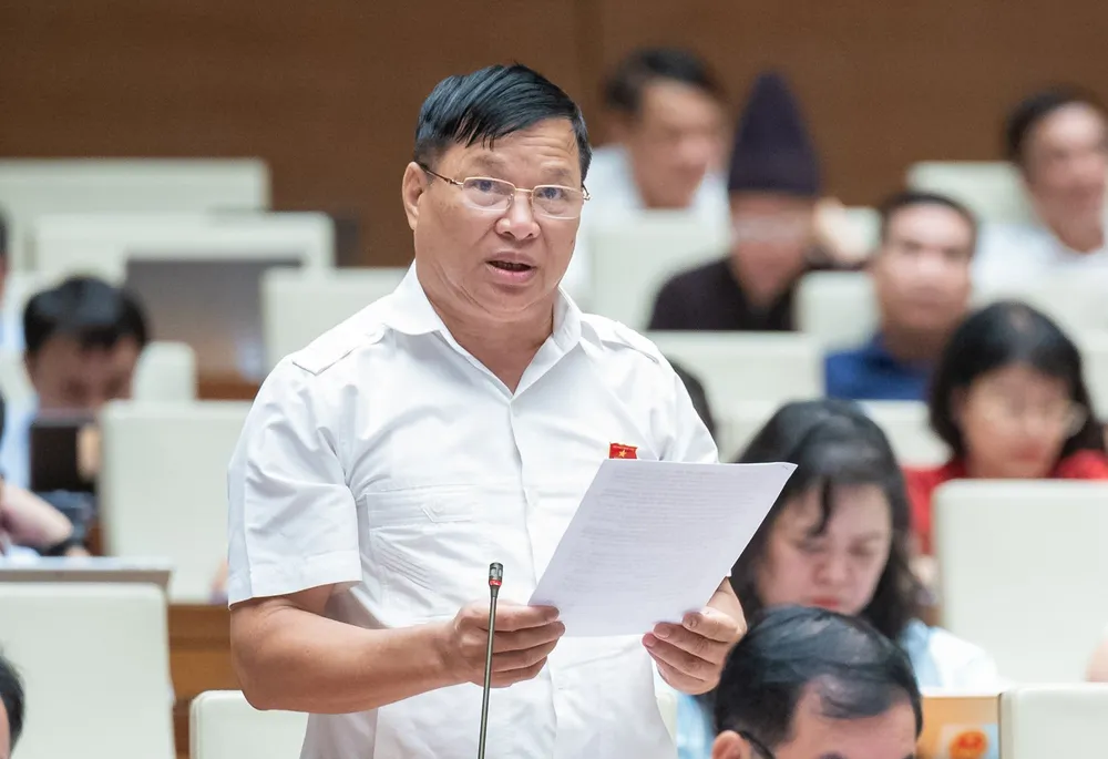 Đại biểu Trần Văn Tiến (đoàn Vĩnh Phúc). Ảnh: PHẠM THẮNG nam-2026-se-hoan-thanh-cao-toc-gia-nghia-chon-thanh-tran-van-tien.jpg