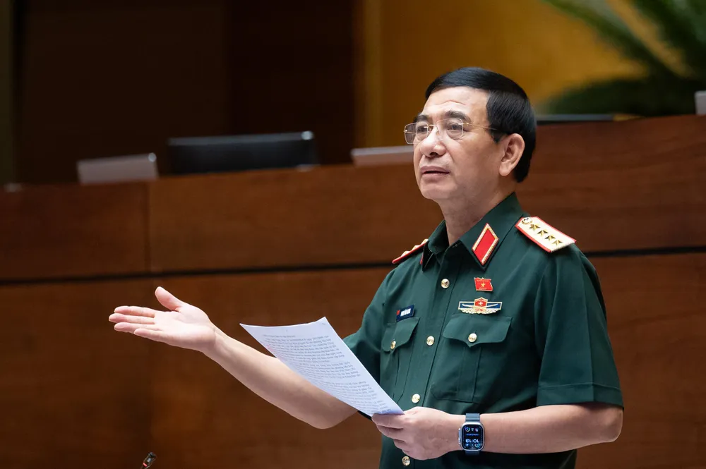 Đại tướng Phan Văn Giang, Bộ trưởng Bộ Quốc phòng. Ảnh: PHẠM THẮNG Bộ trưởng Phan Văn Giang: 'Nếu không chấp hành, quân đội có quyền bắn để đảm bảo an toàn an ninh'