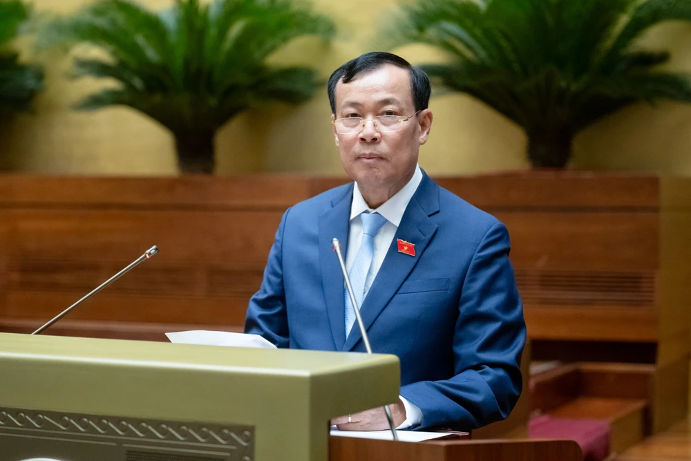 Chủ nhiệm Ủy ban Quốc phòng, An ninh Lê Tấn Tới. Ảnh: PHẠM THẮNG Quốc hội giao Chính phủ quy định chi tiết việc lập, quản lý, phân bổ và sử dụng Quỹ CNQP, AN