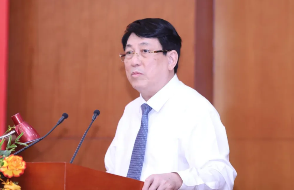 Thường trực Ban Bí thư Lương Cường. Ảnh: A Phước Thường trực Ban Bí thư Lương Cường: Tập trung điều tra, xử lý các vụ án liên quan đến cán bộ lãnh đạo
