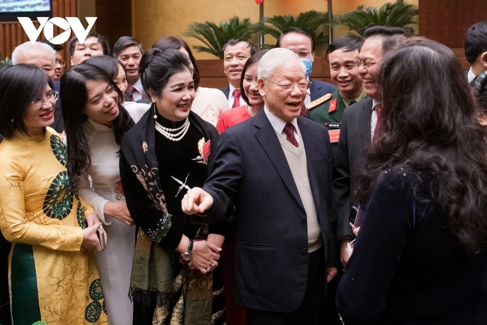Tổng Bí thư Nguyễn Phú Trọng tại Hội nghị văn hóa toàn quốc năm 2021. Ảnh: VOV dat-nuoc-ta-chua-bao-gio-co-duoc-co-do-tiem-luc-vi-the-va-uy-tin-quoc-te-nhu-ngay-nay-tong-bi-thu-nguyen-phu-trong-5.jpg