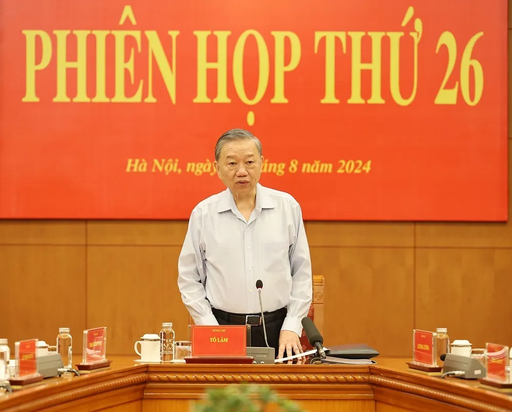 Tổng Bí thư, Chủ tịch nước Tô Lâm phát biểu chỉ đạo tại Phiên họp. Ảnh: TTXVN 47-can-bo-dien-trung-uong-quan-ly-bi-ky-luat (3).jpg