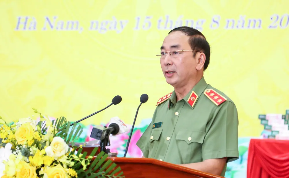 Thượng tướng Trần Quốc Tỏ, Thứ trưởng Bộ Công an. Ảnh: PHI HÙNG Thu-truong-tran-quoc-to.jpg