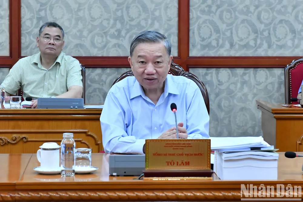 Tổng Bí thư, Chủ tịch nước Tô Lâm phát biểu tại cuộc họp. Ảnh: BÁO NHÂN DÂN bo-chinh-tri-hop-cho-y-kien-ve-quy-hoach-tp-hcm-tong-bi-thu-to-lam.jpg