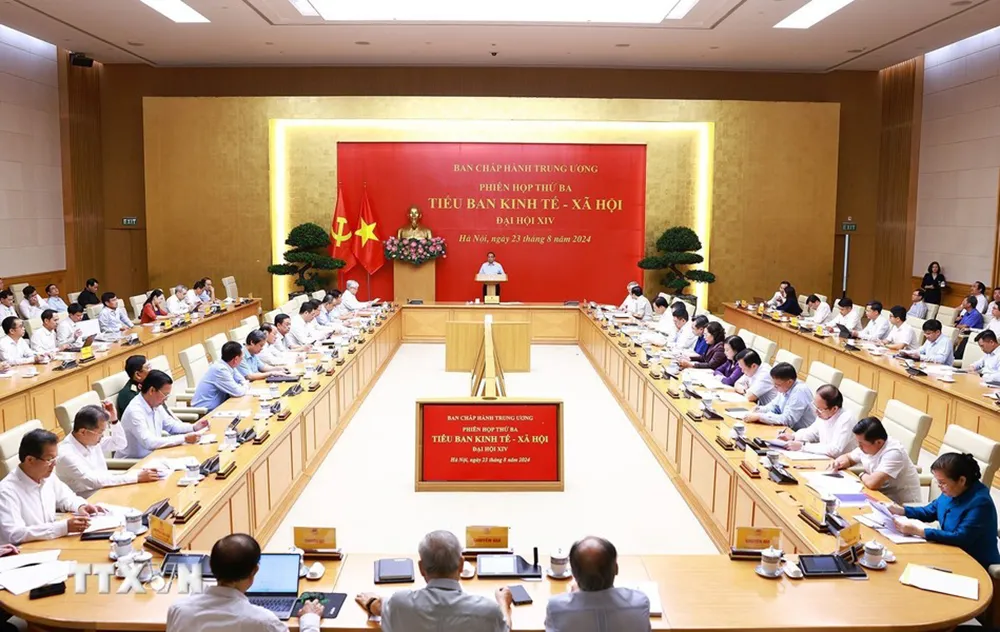 Phiên họp thứ ba Tiểu ban Kinh tế-Xã hội Đại hội XIV. Ảnh: TTXVN thu-tuong-viet-nam-da-tien-cung-vuot-len-trong-nhom-nhung-nuoc-dang-phat-trien.jpg