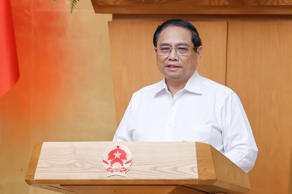 Thủ tướng Phạm Minh Chính phát biểu tại phiên họp chuyên đề về xây dựng pháp luật. Ảnh: VGP sua-3-luat-thu-tuong-pham-minh-chinh-yeu-cau-co-che-chinh-sach-thong-thoang-kha-thi-nhung-kiem-soat-duoc.jpg