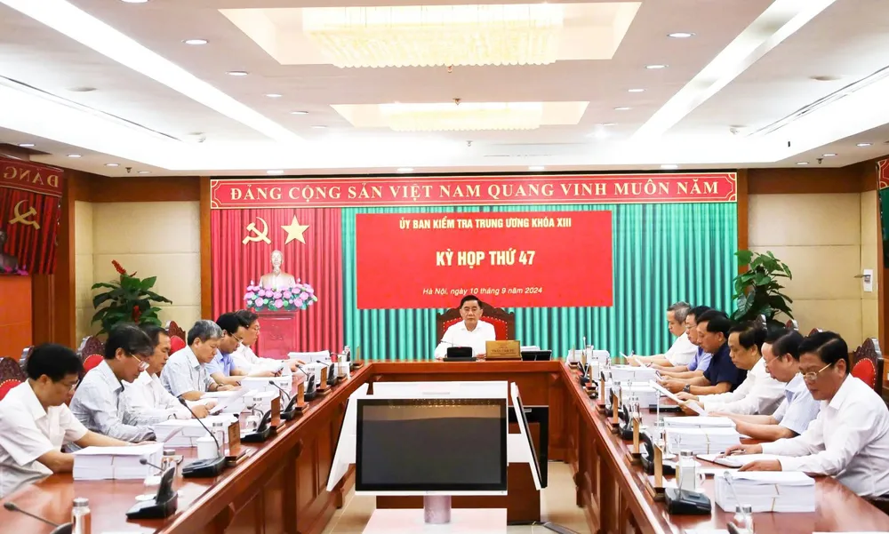 Toàn cảnh Kỳ họp 47 của Ủy ban kiểm tra Trung ương. Ảnh: UBKTTW UBKT Trung ương kỷ luật, đề nghị kỷ luật nhiều cán bộ liên quan Tập đoàn Thuận An, Phúc Sơn