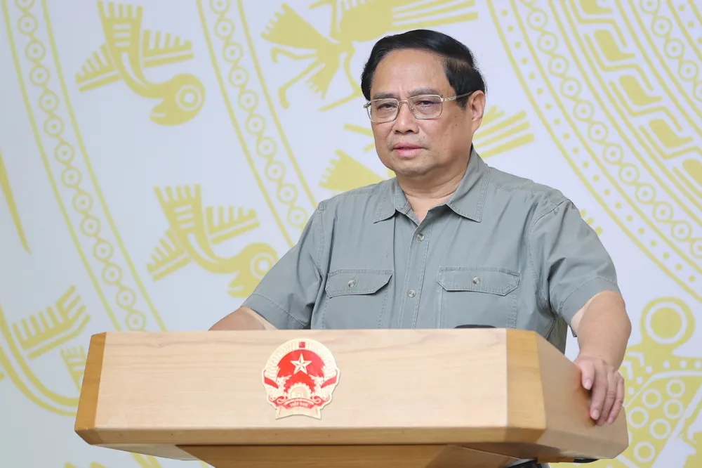 Thủ tướng yêu cầu thực hiện hiệu quả chính sách tài khoá mở rộng hợp lý, có trọng tâm, trọng điểm, nhất là các chính sách giãn, hoãn, giảm thuế, phí, lệ phí... Ảnh: VGP Thu-tuong-pham-minh-chinh.jpg