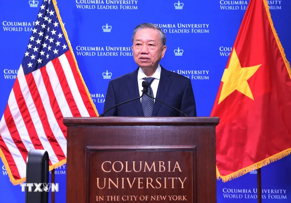 Tổng Bí thư, Chủ tịch nước Tô Lâm phát biểu chính sách tại Đại học Columbia. Ảnh: TTXVN Tong-bi-thu-chu-tich-nuoc-noi-ve-tam-nhin-cho-ky-nguyen-vuon-minh-cua-dan-toc-viet-nam.jpg