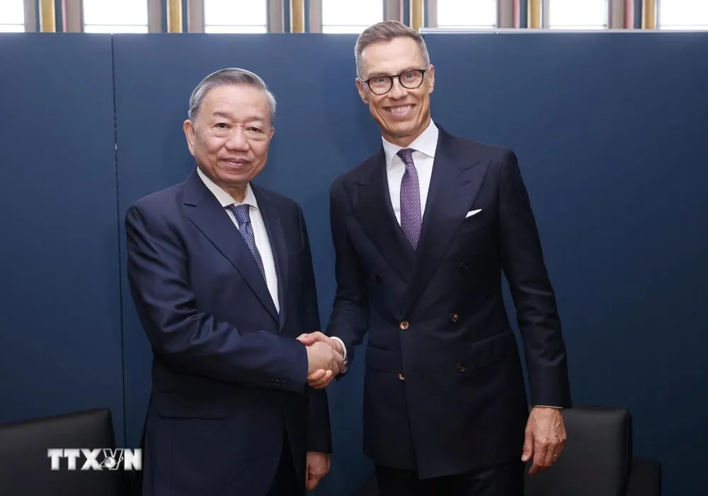 Tổng Bí thư, Chủ tịch nước Tô Lâm gặp Tổng thống Phần Lan Alexander Stubb. Ảnh: TTXVN tong-bi-thu-chu-tich-nuoc-to-lam-gap-tong-thong-bulgaria-phan-lan-va-thai-tu-kuwait-1.jpg
