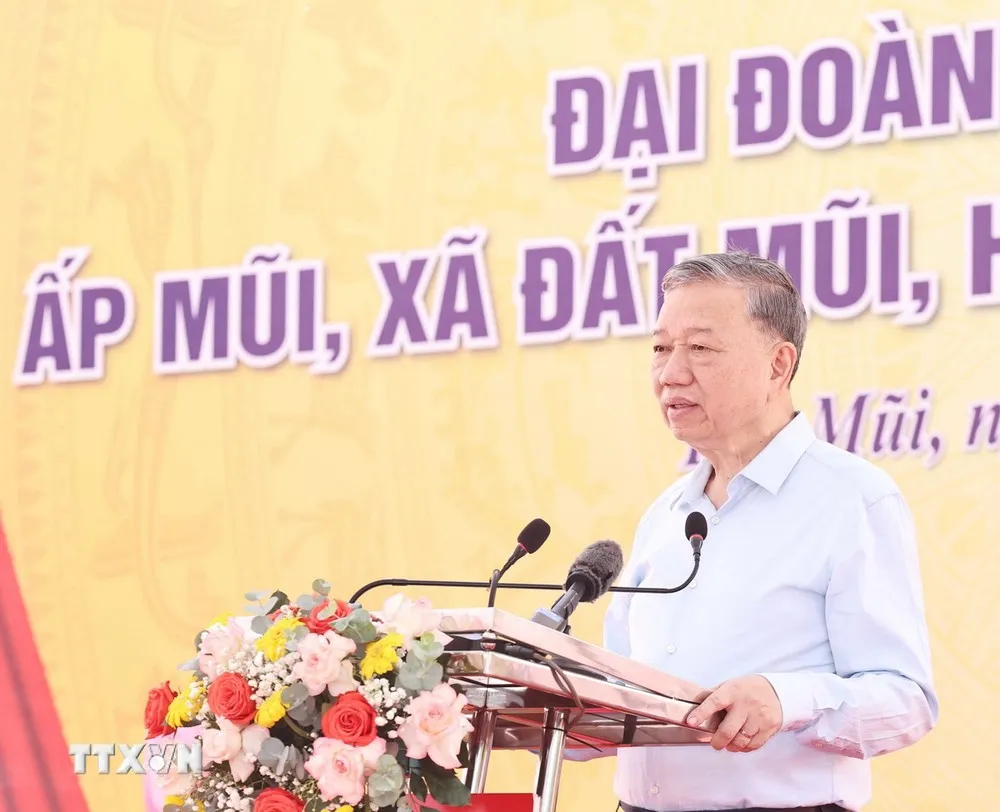 Tổng Bí thư Tô Lâm dự Ngày hội Đại đoàn kết toàn dân tộc tại Đất Mũi, Cà Mau