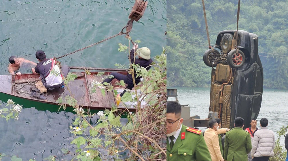 Phát hiện thi thể trong ô tô dưới lòng hồ thủy điện Hòa Bình