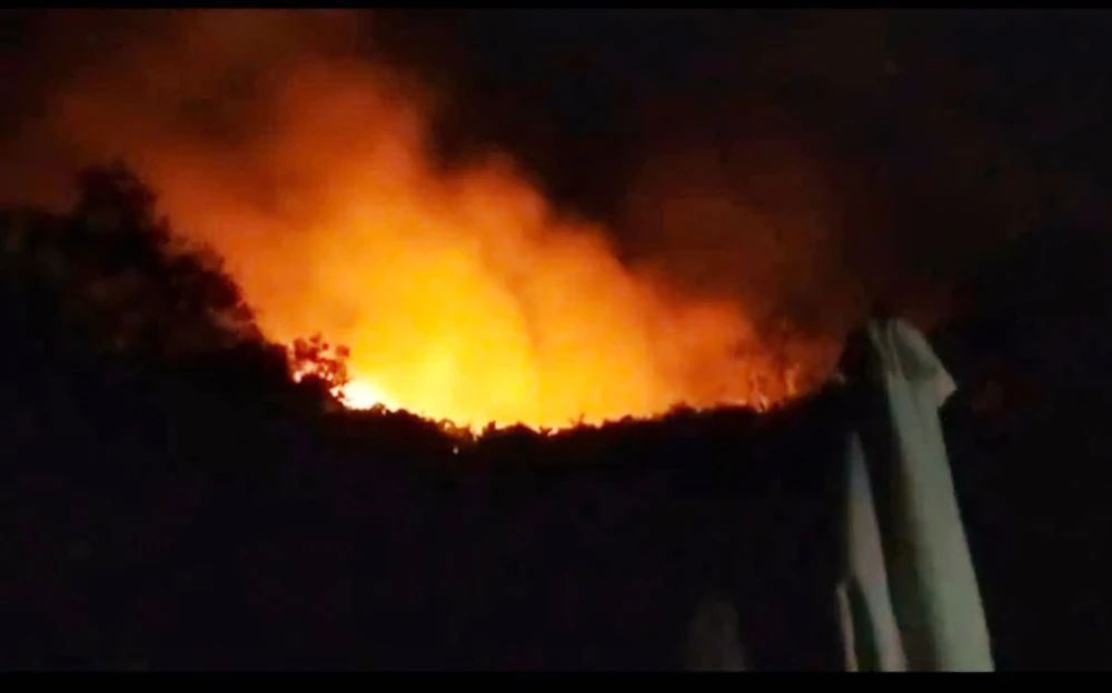 Cháy rừng tự nhiên trên đảo Hòn Tre