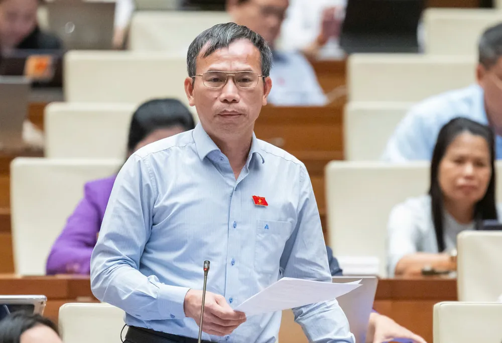 Đại biểu Đồng Ngọc Ba, Ủy viên thường trực Ủy ban Pháp luật và Tư pháp của Quốc hội. Ảnh: PHẠM THẮNG siet-quan-ly-tai-san-ao-tai-san-ma-hoa-dong-ngoc-ba.jpg