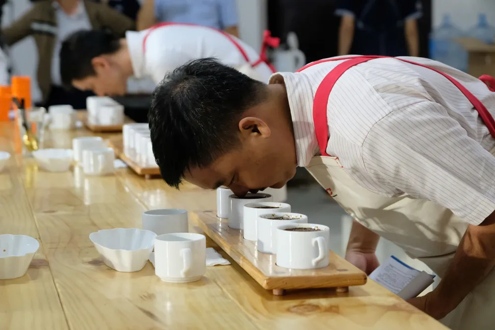 Lâm đồng tổ chức cuộc thi tuyển chọn chất lượng cà phê chất lượng cao Việt Nam lần thứ 11. Ảnh: VÕ TÙNG cà phê chất lượng cao (3).jpg