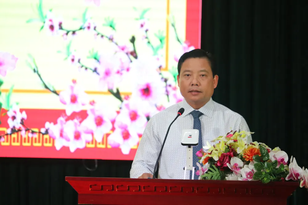 Ông Phạm Tấn Hòa, Phó Chủ tịch UBND tỉnh Long An phát biểu trong buổi gặp mặt. Ảnh: NV