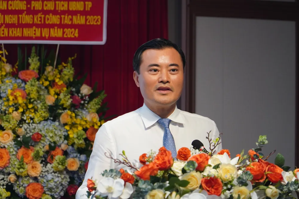 Phó Chủ tịch UBND TP.HCM Bùi Xuân Cường phát biểu chỉ đạo tại hội nghị. Ảnh: NC bui-xuan-cuong-so-hong.jpg