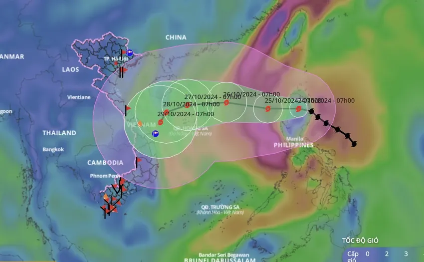 Bão Trà Mi ảnh hưởng vùng biển Nam Bộ ra sao?