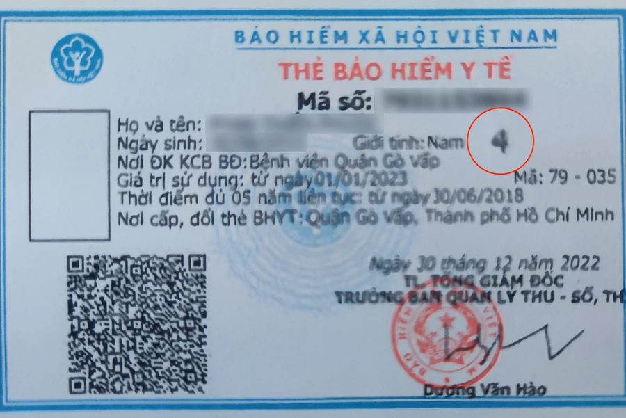 Thẻ BHYT mẫu mới. Ảnh: NGUYỄN HIỀN