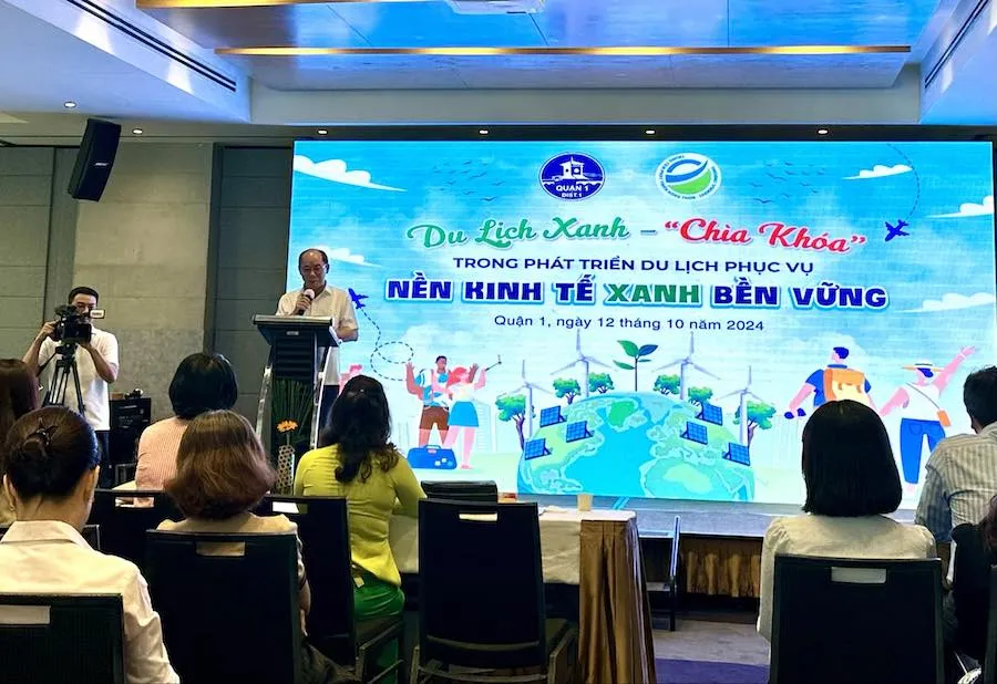 Ông Lê Viết Bình, Trưởng đại diện khu vực phía Nam Bộ Nông nghiệp và Phát triển nông thôn phát biểu tại hội nghị. Ảnh: Võ Hà du-lich-xanh.jpeg