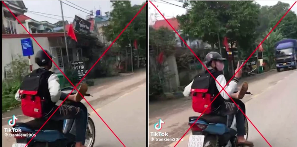 Phạt thanh niên lái xe bằng chân 8 triệu đồng