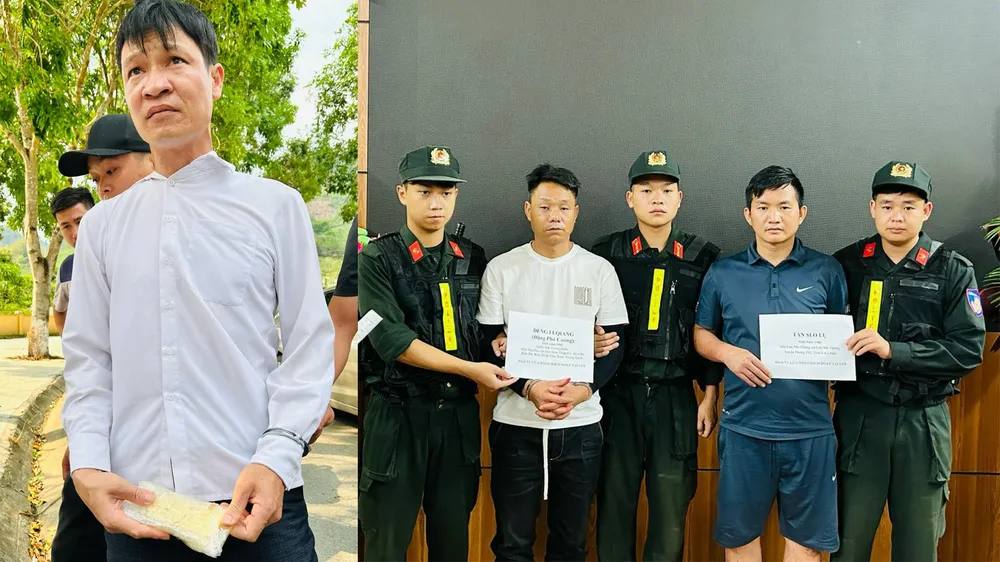 Ba đối tượng trong vụ lừa bán 1 kg vàng giả. Ảnh CA Muốn kiếm tiền nhanh, công chức địa chính bán vàng giả 1.jp3.jpg