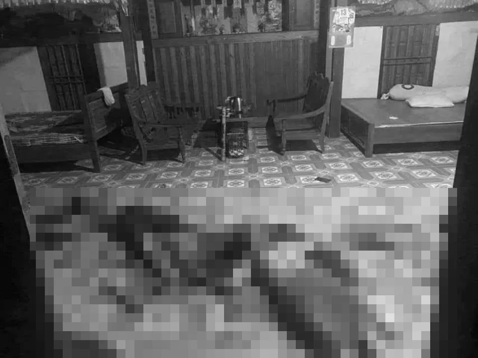 Hiện trường vụ việc. Ảnh: CTV Điều tra vụ hai vợ chồng tử vong trong nhà ở Yên Bái.jpg