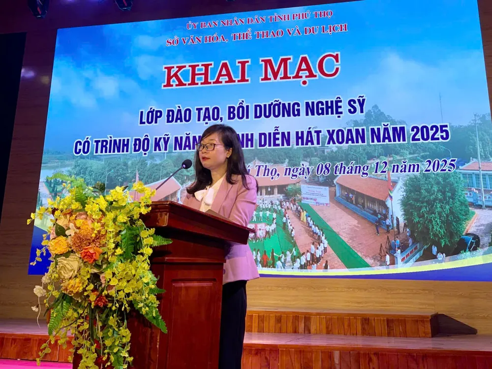 Phú Thọ khai mạc lớp đào tạo nghệ sỹ trình diễn hát Xoan năm 2025 2.jpg