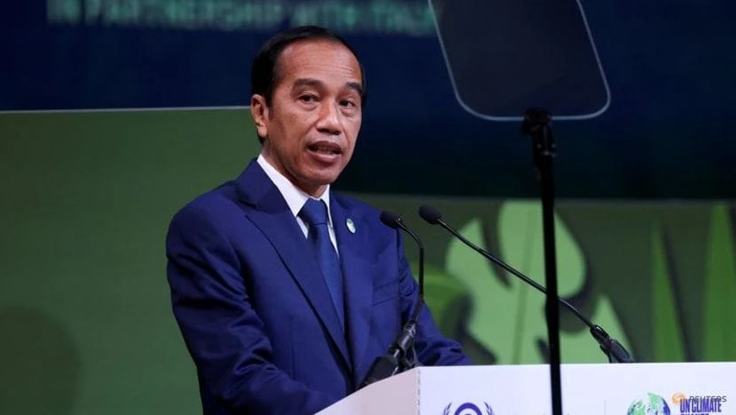 Tổng thống Indonesia Joko Widodo phát biểu tại một cuộc họp ở Glasgow, Scotland, vào ngày 2-11-2021. Ảnh: REUTERS