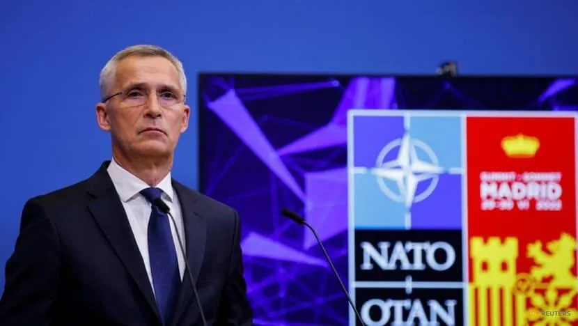 Tổng thư ký NATO Jens Stoltenberg phát biểu trong cuộc họp báo ở Brussels, Bỉ, ngày 27-6. Ảnh: REUTERS