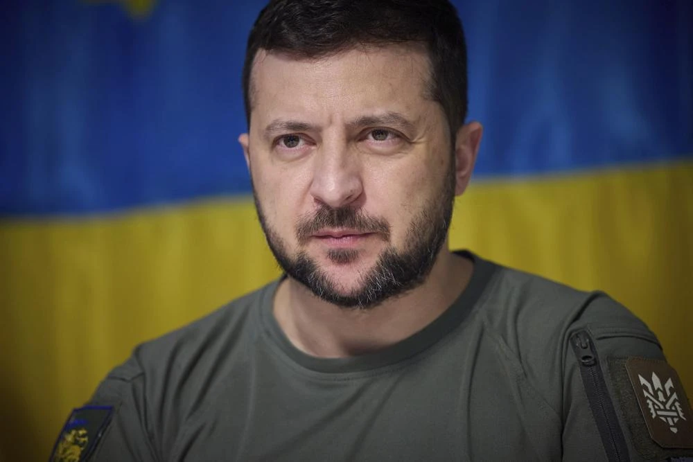 Tổng thống Ukraine - ông Volodymyr Zelensky. Ảnh: AP