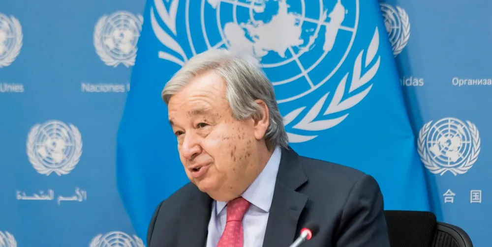 Tổng thư ký Liên Hợp Quốc Antonio Guterres nói chuyện với các phóng viên tại trụ sở Liên Hợp Quốc ở TP New York, Mỹ hôm 14-9. Ảnh: EPA-EFE Tổng thư ký Liên Hợp Quốc Antonio Guterres nói chuyện với các phóng viên tại trụ sở Liên Hợp Quốc ở TP New York, Mỹ hôm 14-9. Ảnh: EPA-EFE