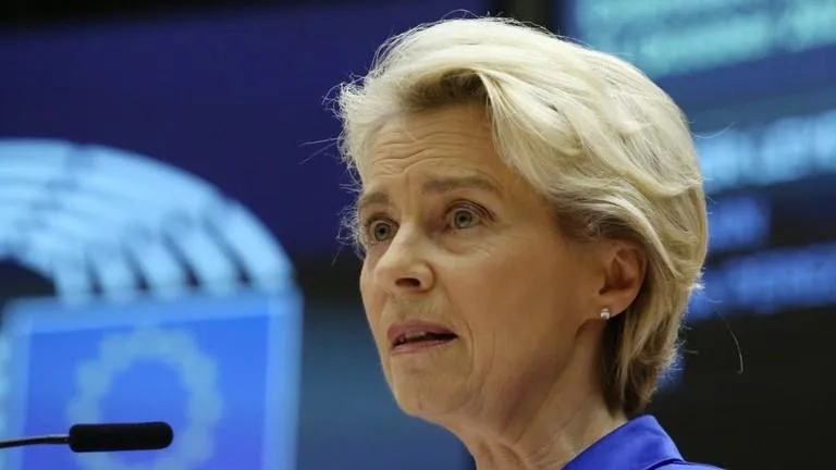 Chủ tịch Ủy ban châu Âu Ursula von der Leyen. Ảnh: RT