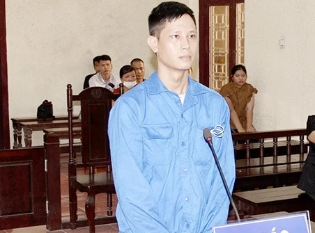 Nguyễn Văn Nam tại phiên tòa. Ảnh: THÀNH ĐẠT