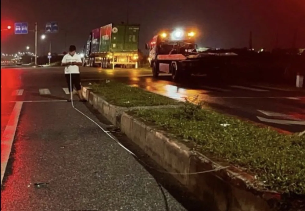 Hiện trường vụ tai nạn. Ảnh: AV