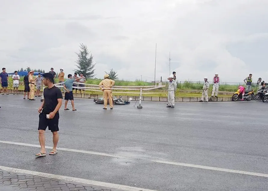 Hiện trường vụ tai nạn. Ảnh: AV