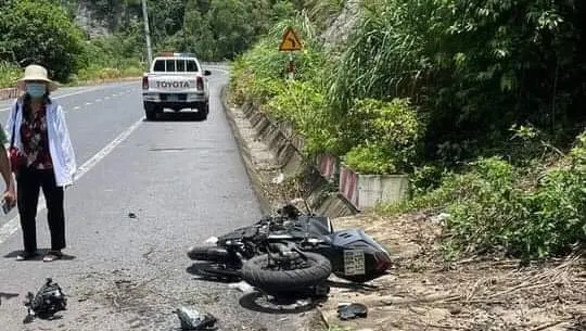 Hiện trường vụ tai nạn. Ảnh: NS.