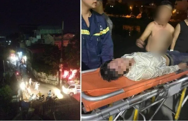 Lực lượng kịp thời cứu và cấp cứu anh ĐVK. Ảnh: CACC Lực lượng kịp thời cứu và cấp cứu anh ĐVK. Ảnh: CACC