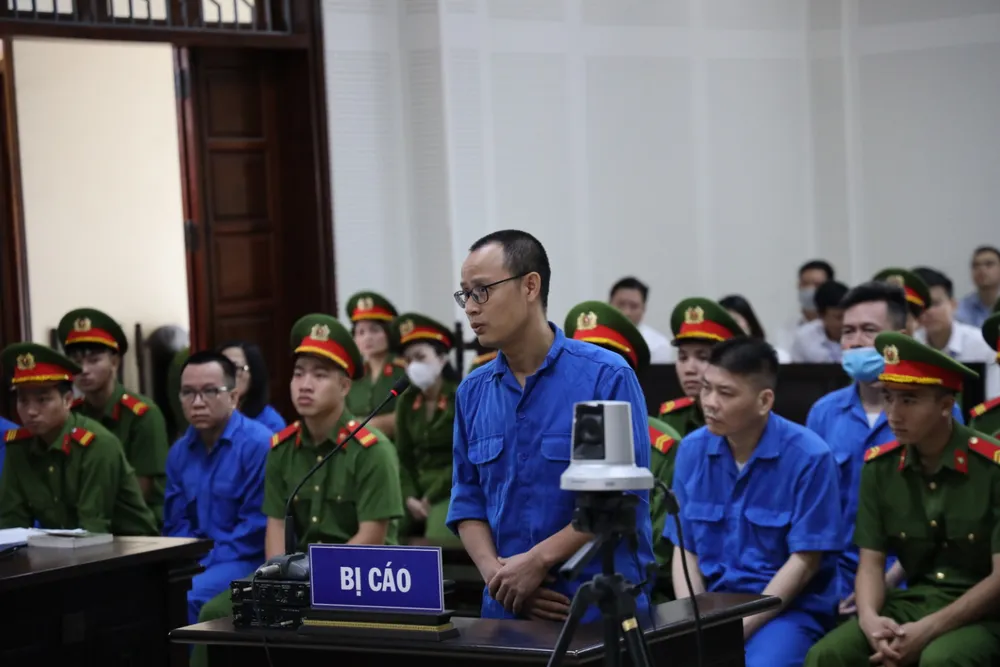Bị cáo Đỗ Văn Sơn tại phiên toà sáng nay. Ảnh: NGỌC SƠN do-van-son.jpg