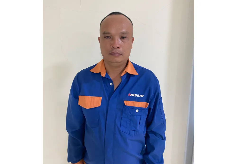 Lái xe container Nguyễn Văn Tú tại cơ quan công an