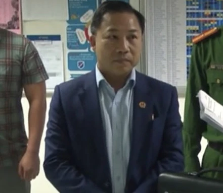 Ông Lưu Bình Nhưỡng tại thời điểm bị cơ quan CSĐT đọc lệnh bắt