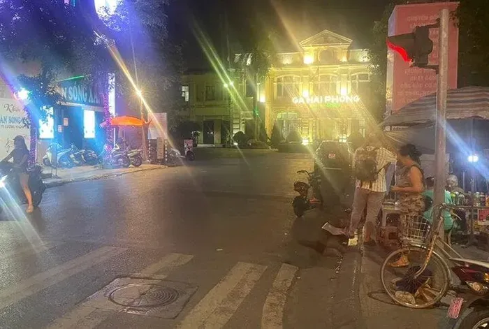 Hiện trường nơi xảy ra án mạng do tài xế xe công nghệ gây ra. Ảnh: VKSND HP