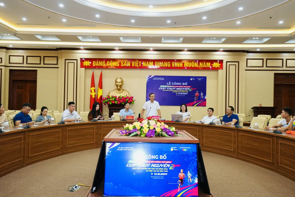 Giải chạy Cúp Thủy Nguyên dự kiến sẽ trích ra 100 triệu đồng để ủng hộ đồng bào thiệt hại sau bão số 3. Ảnh: NGỌC SƠN