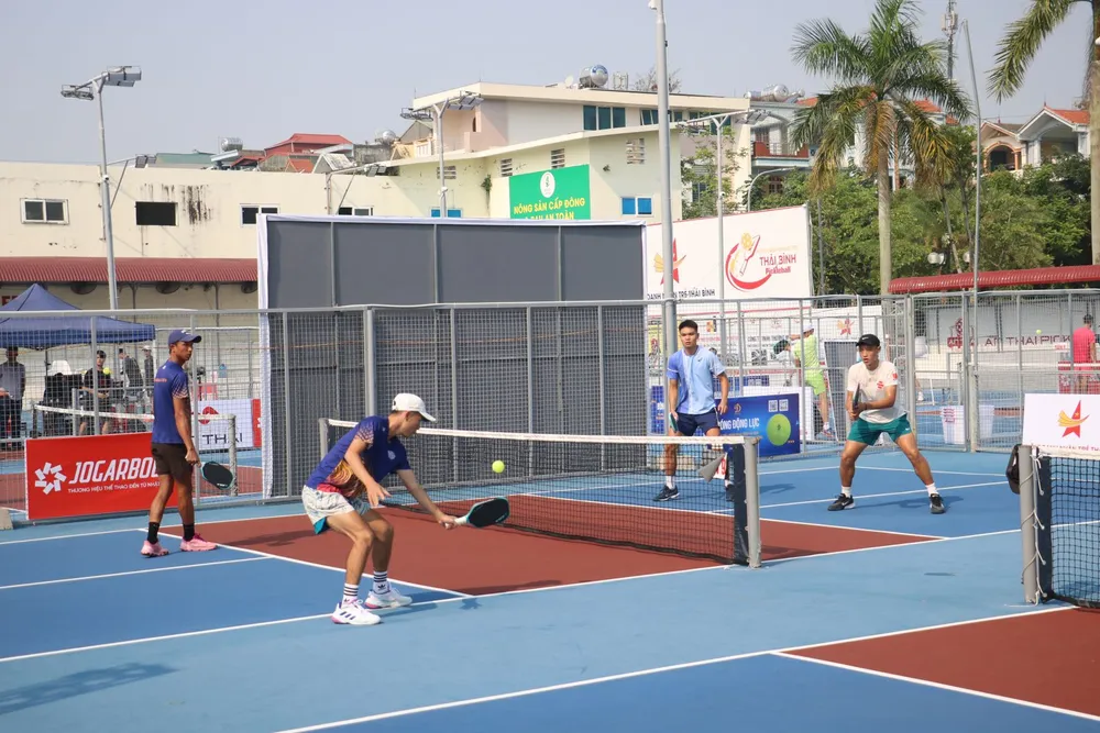 Giải Pickleball cấp quốc gia lần đầu tiên được tổ chức tại Thái Bình. Ảnh: TĐ Giải Pickleball cấp quốc gia lần đầu tiên được tổ chức tại Thái Bình. Ảnh: TĐ