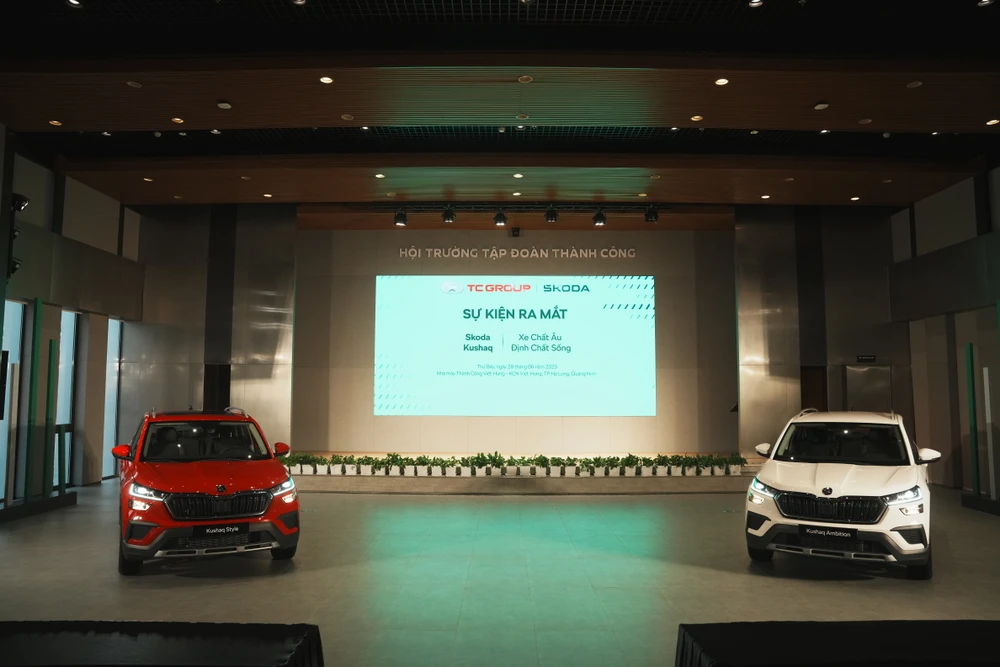 Skoda Việt Nam đã cho ra mắt mẫu xe đầu tiên được lắp ráp trong nước với tên gọi Skoda Kushaq. Ảnh: NS