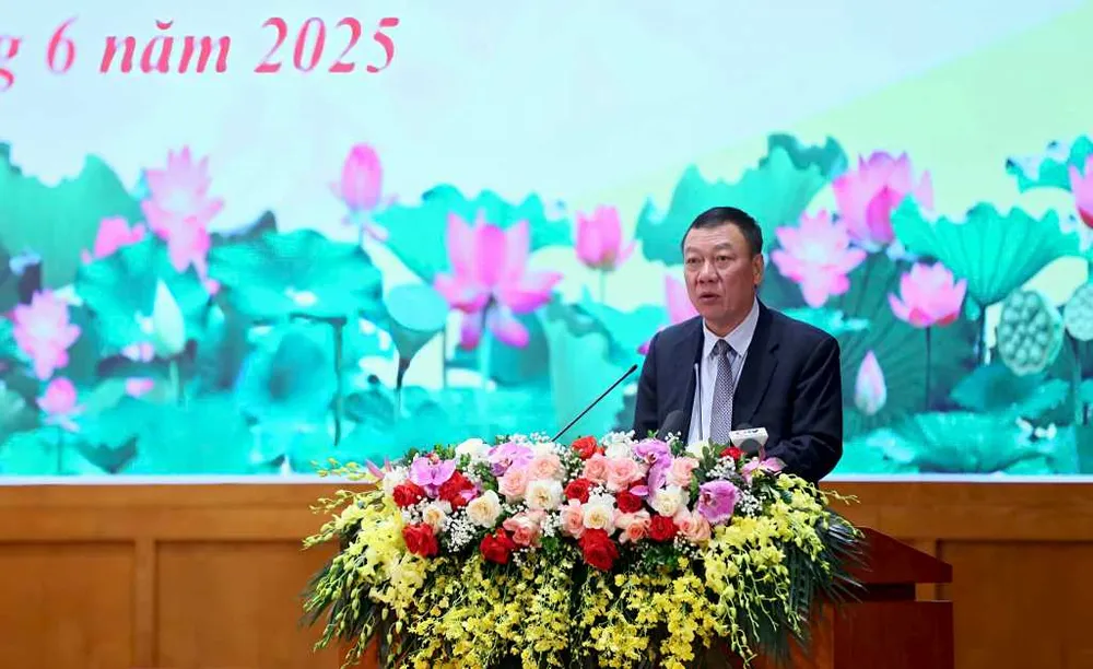 Tổng Thanh tra Chính phủ Đoàn Hồng Phong phát biểu chỉ đạo tại buổi lễ.