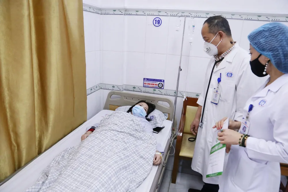 Người bệnh đã ổn định trở lại sau ba ngày điều trị. Ảnh: BVCC Người bệnh đã ổn định trở lại sau ba ngày điều trị. Ảnh: BVCC