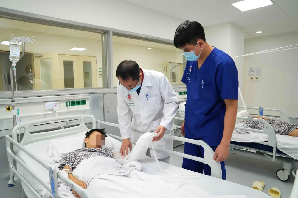 Sau phẫu thuật, tình trạng bệnh nhân ổn định. Ảnh: BVCC Sau phẫu thuật, tình trạng bệnh nhân ổn định. Ảnh: BVCC