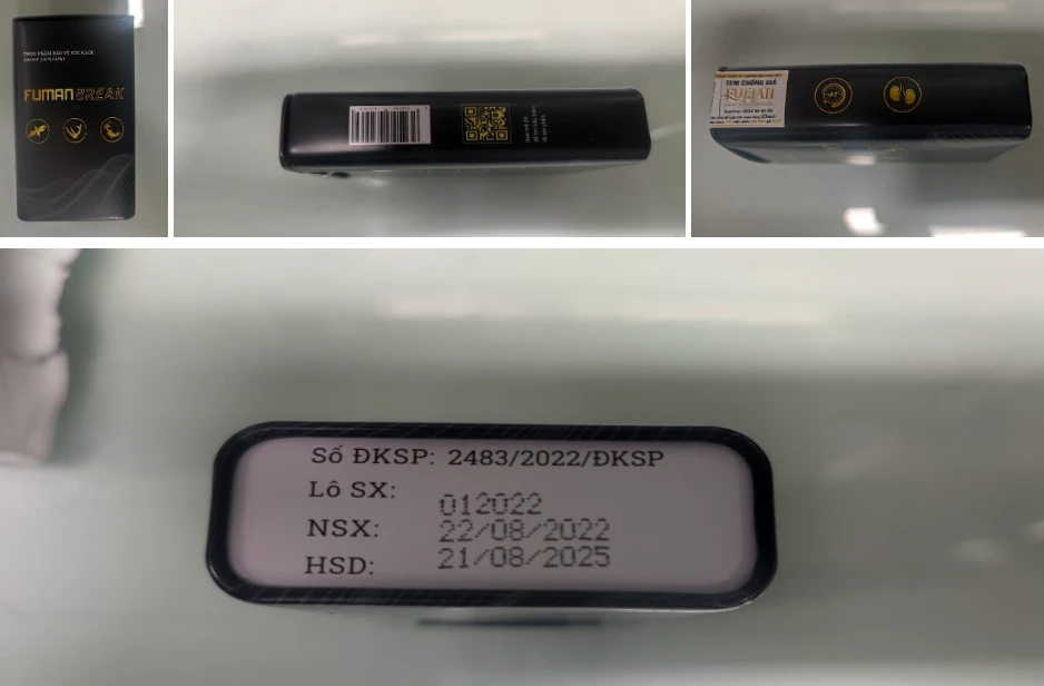 Các thông số trên sản phẩm có chứa chất cấm Sildenafil.