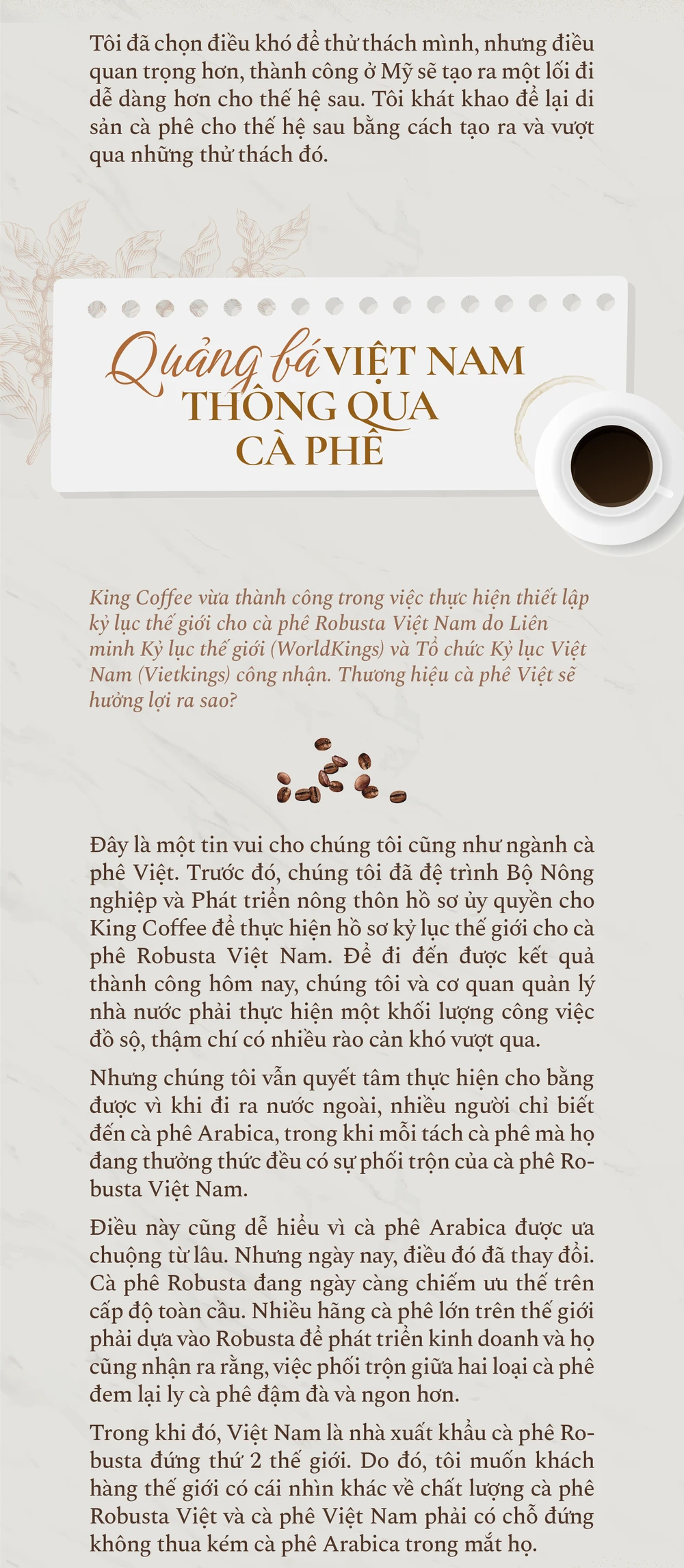 Nữ tướng cà phê:“Đi ngược dòng và khát khao để lại di sản cà phê cho thế hệ sau“ ảnh 5